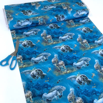 Elizabeth Studio - Gentle Giants - Manatees Blue