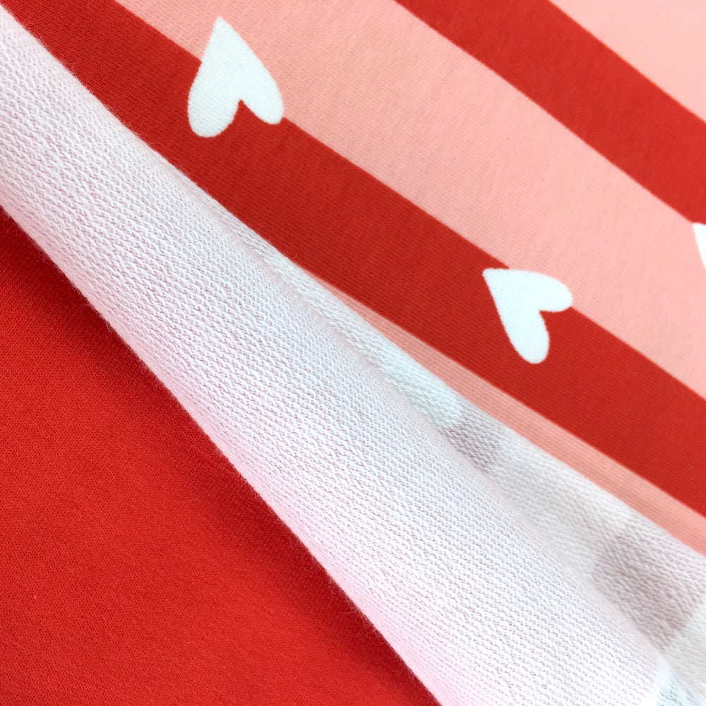 The Red Lion 75cm Panel - Cotton French Terry - Red