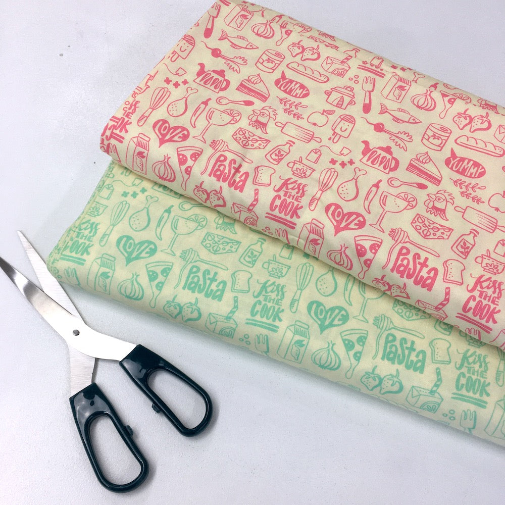 Kitsch Kitchen - Hamburger Liebe Organic Cotton Poplin - Mint Green