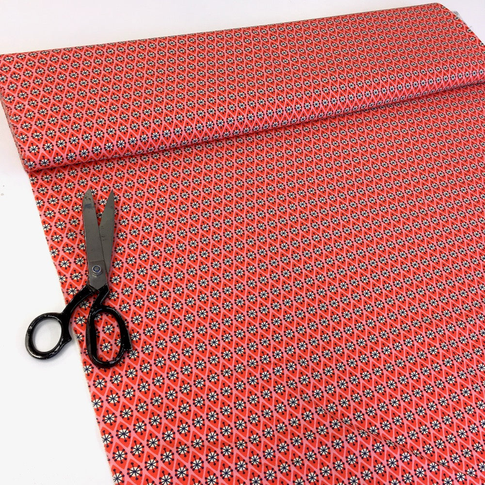 Atomic Shields - Hamburger Liebe Organic Cotton Poplin - Coral Red