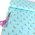 Remnant of Windham Fabrics - Malibu Small Surfers - Aqua (111cm)