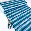 Remnant of Cotton and Steel - Rifle Paper Co - Amalfi Waves Turquoise (143cm)