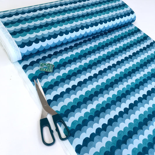 Cotton and Steel - Rifle Paper Co - Amalfi Waves Turquoise