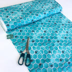 Cotton and Steel - Pollinator - Bumblehoney Aqua