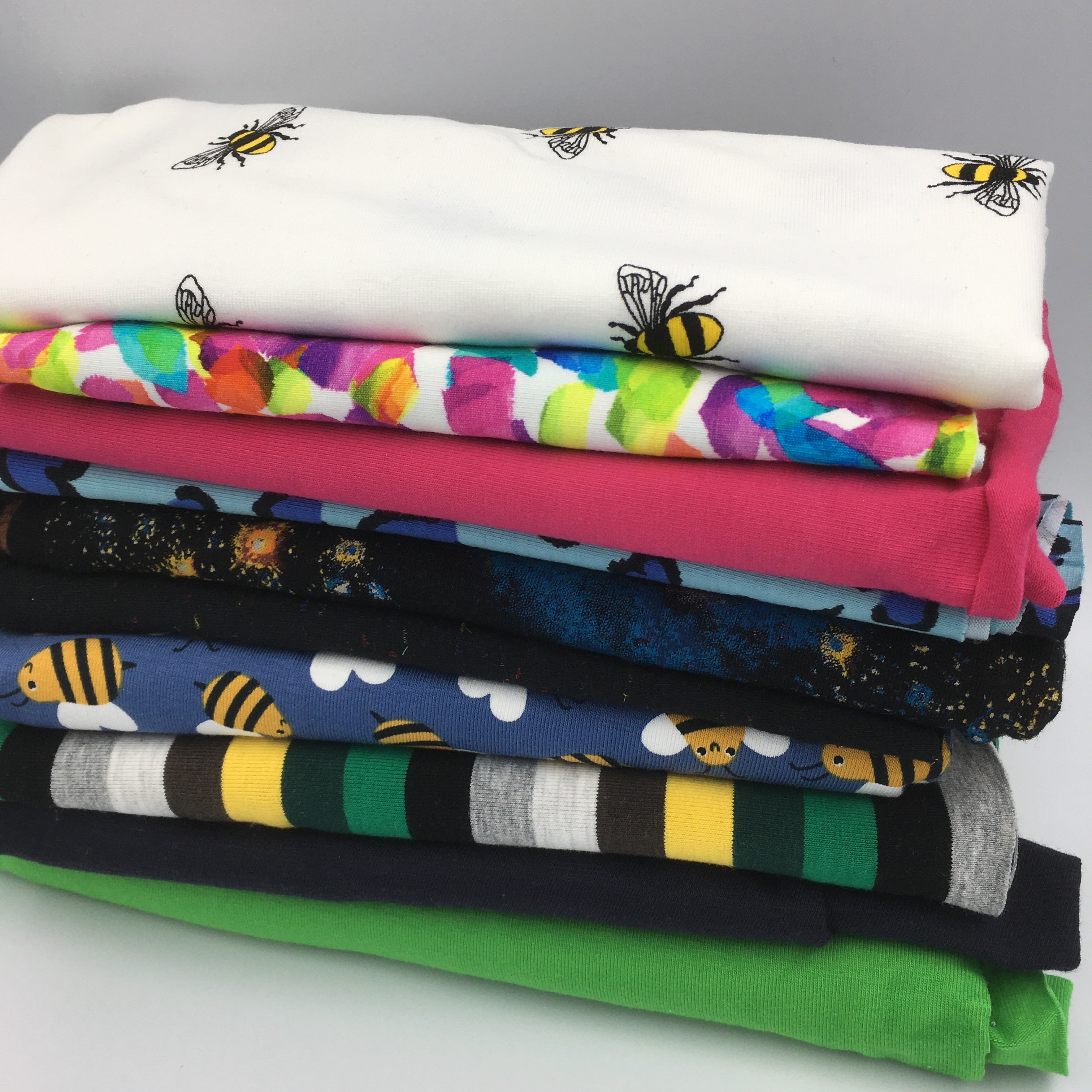 CLEARANCE Stretch Jersey Fabric Remnant Multi Pack Approximately 620g