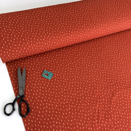 Rain Stripes - GOTS Organic Soft Sweat - Terracotta