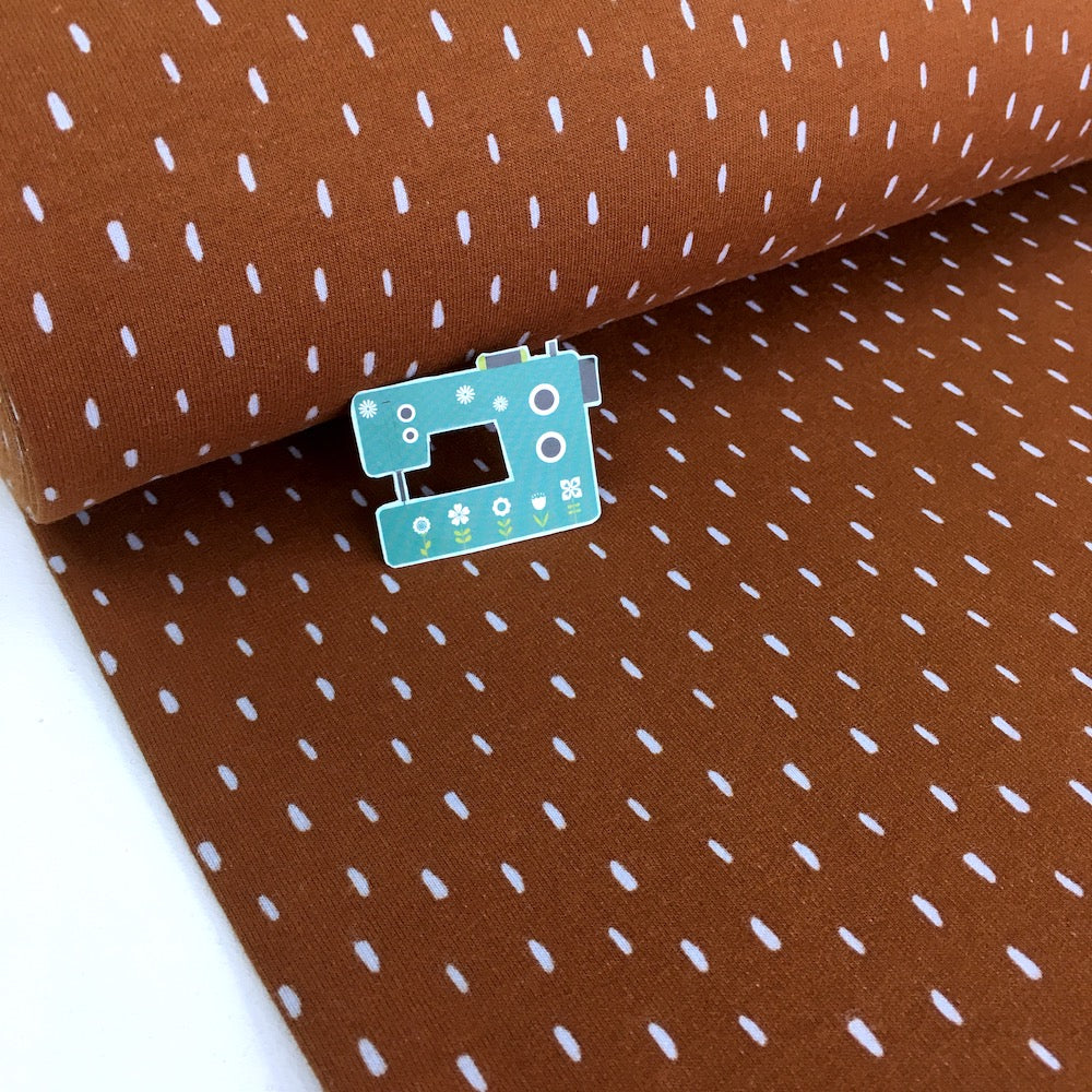 Rain Stripes - GOTS Organic Soft Sweat - Cinnamon