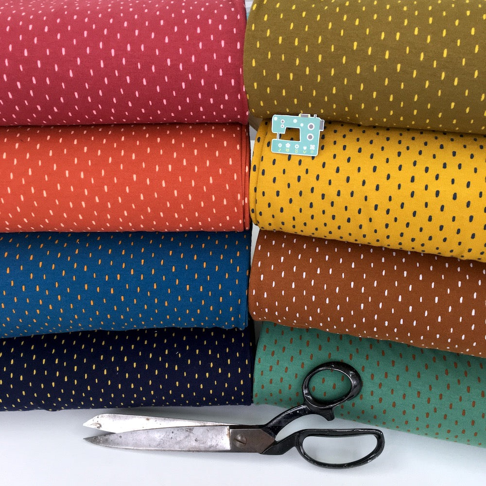 Remnant of Rain Stripes - GOTS Organic Soft Sweat - Green (88cm)