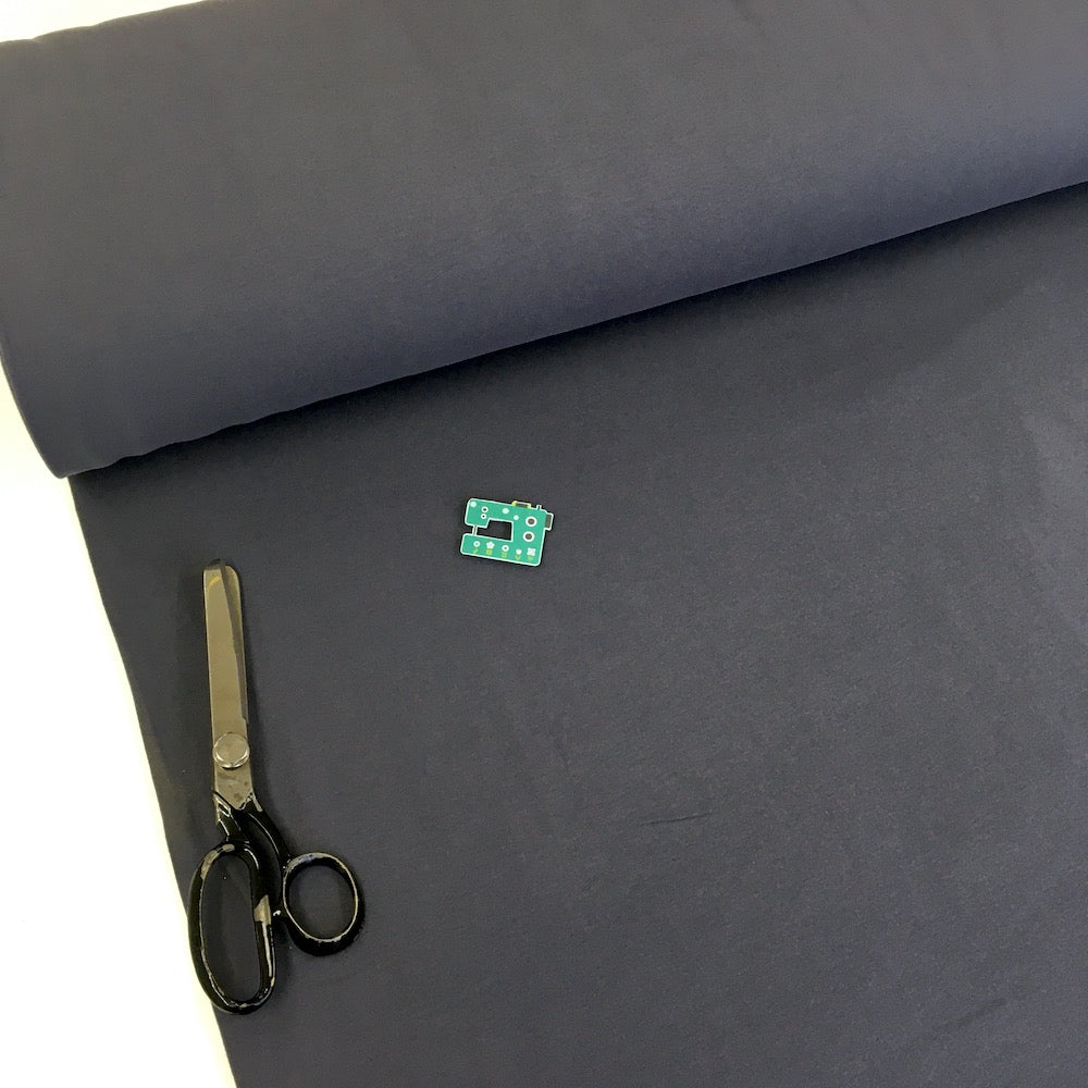 Remnant of Organic Soft Sweat Solids - GOTS Cosy Knit - Charcoal (104cm)