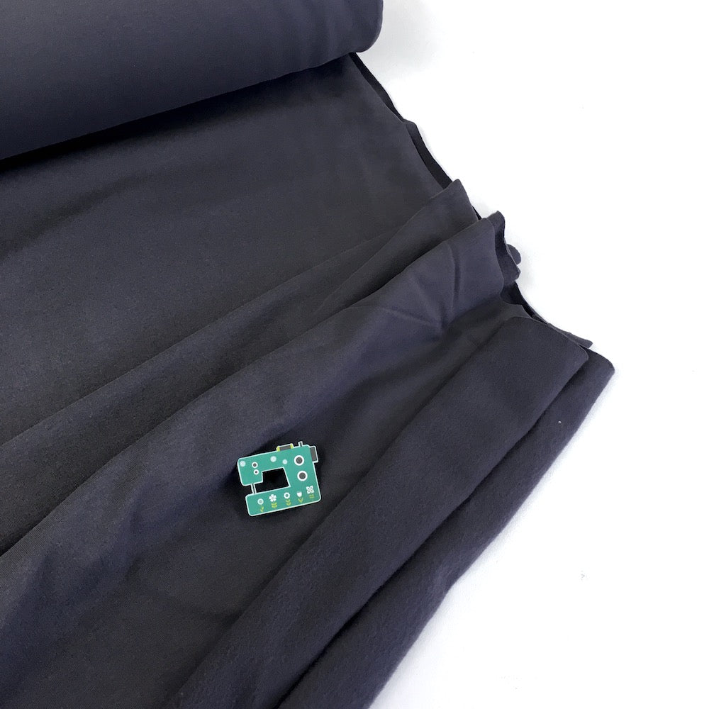 Remnant of Organic Soft Sweat Solids - GOTS Cosy Knit - Charcoal (104cm)