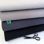 Remnant of Organic Soft Sweat Solids - GOTS Cosy Knit - Charcoal (104cm)