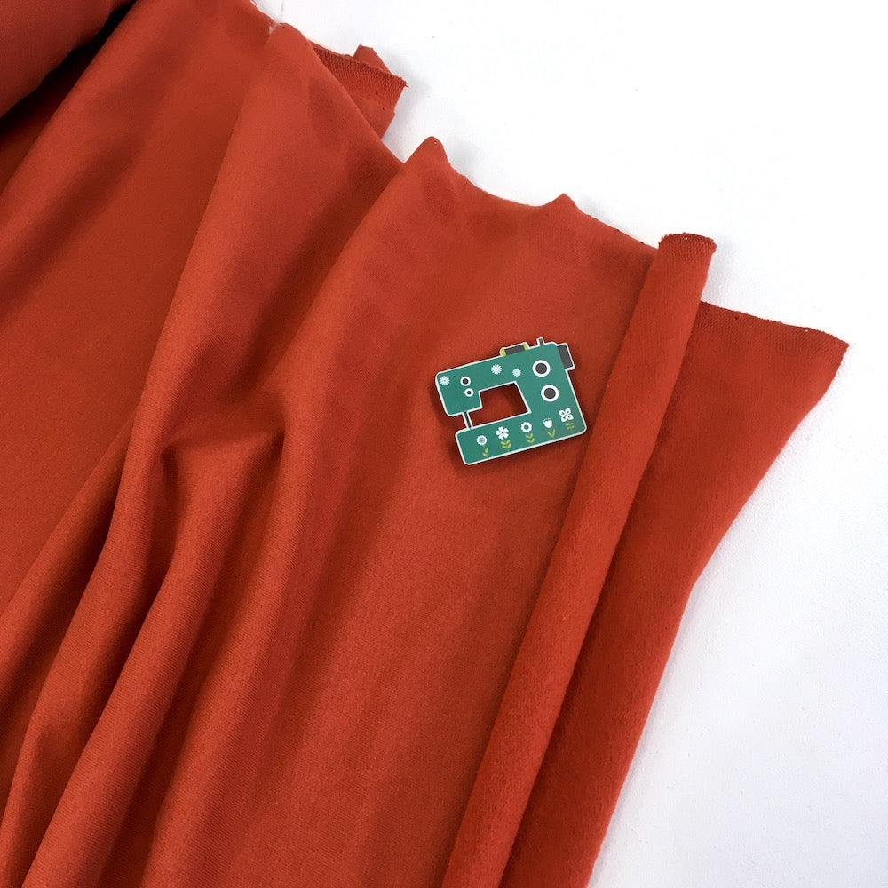 Remnant of Organic Soft Sweat Solids - GOTS Cosy Knit - Terracotta (77cm)