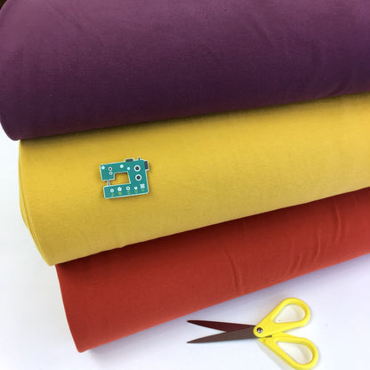 Remnant of Organic Soft Sweat Solids - GOTS Cosy Knit - Aubergine (68cm)