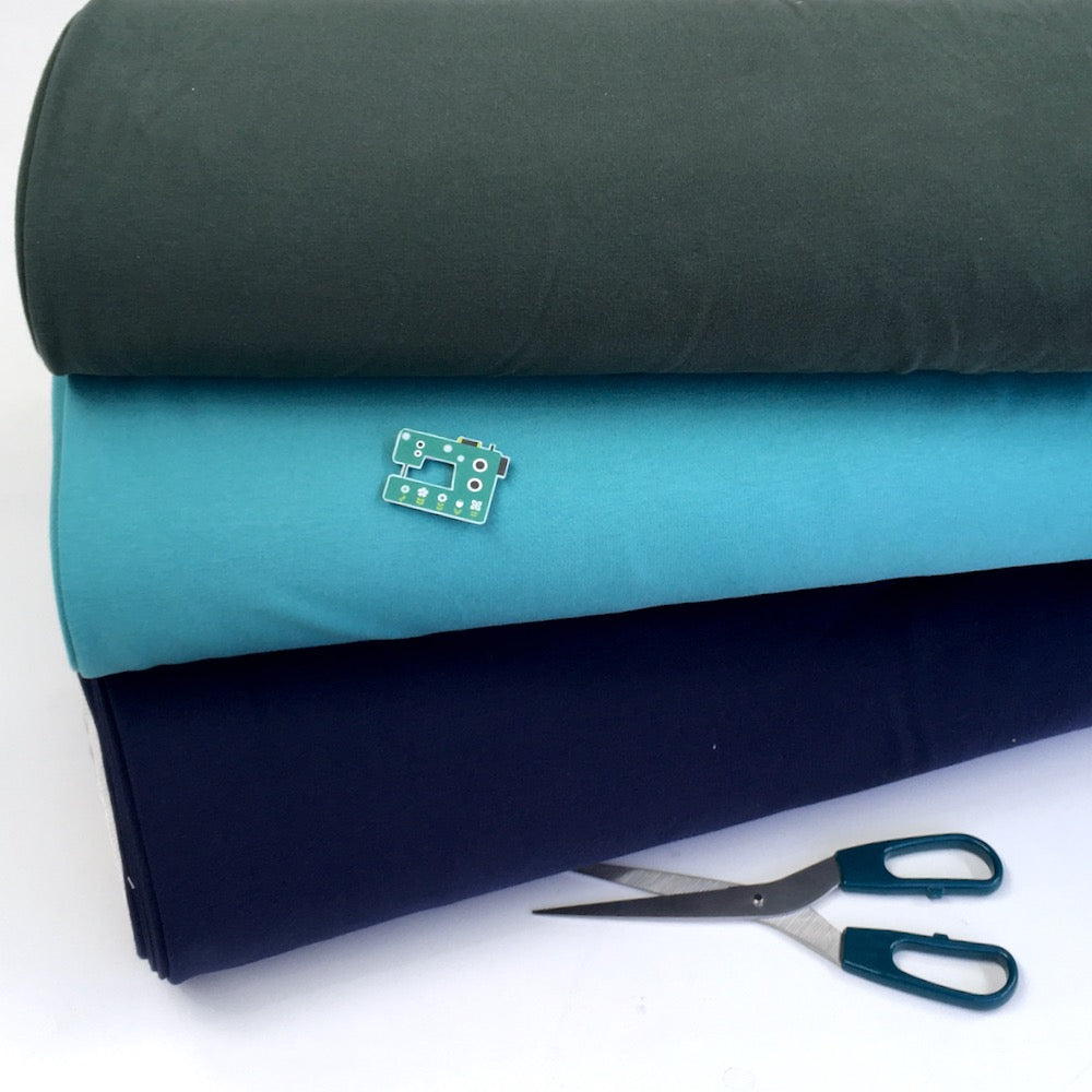 Remnant of Organic Soft Sweat Solids - GOTS Cosy Knit - Charcoal (104cm)