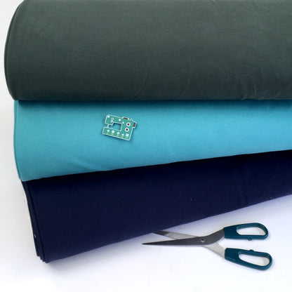 Remnant of Organic Soft Sweat Solids - GOTS Cosy Knit - Charcoal (104cm)