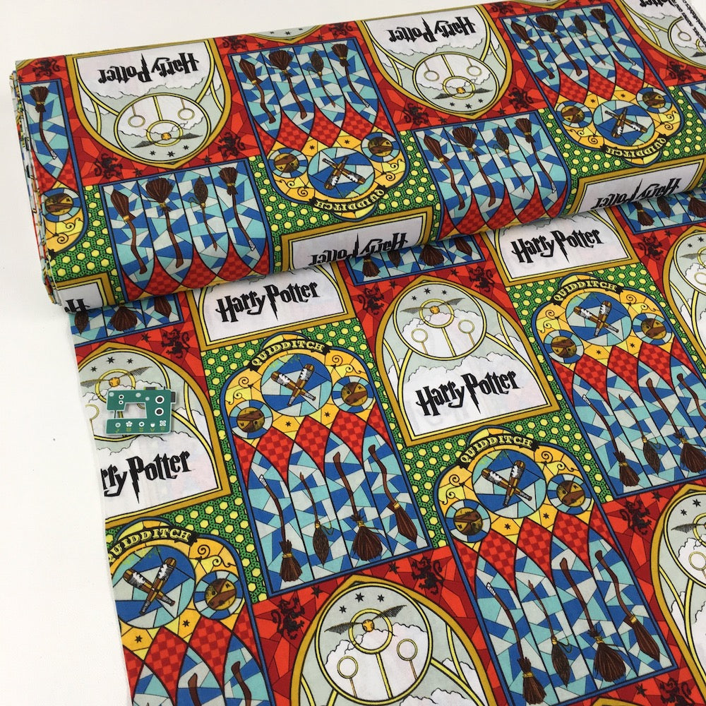 Harry Potter - Stained Glass Broomsticks - Multi (Per Metre)