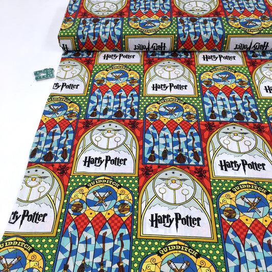 Harry Potter - Stained Glass Broomsticks - Multi (Per Metre)