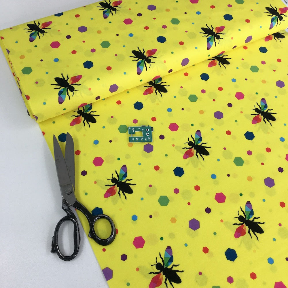 Remnant of Riley Blake - Create - Rainbow Bumblebee Yellow (82cm)
