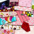 CLEARANCE Cotton Fabric Designer Patterns Remnant Pack - Pinks, Reds and Purples