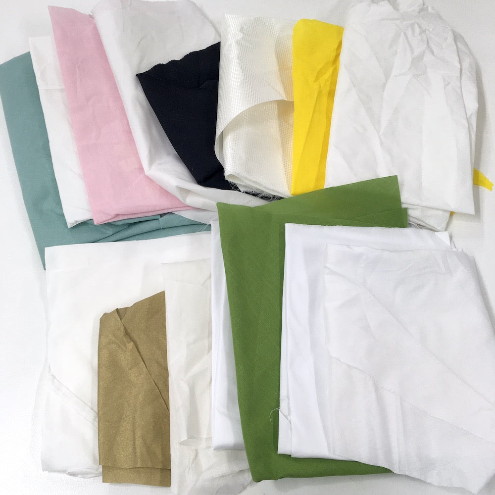 1Kg Woven Cotton Polycotton Fabric Bundle Dead Stock Pack - Big Pieces - Clearance