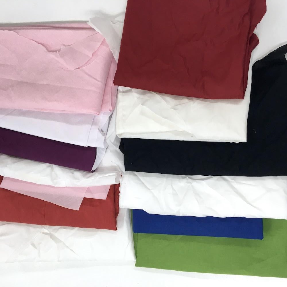 1Kg Woven Cotton Polycotton Fabric Bundle Dead Stock Pack - Big Pieces - Clearance