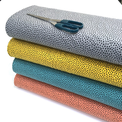 Mini Raindrops Printed Jersey Dots Salmon Coral - Frumble Fabrics