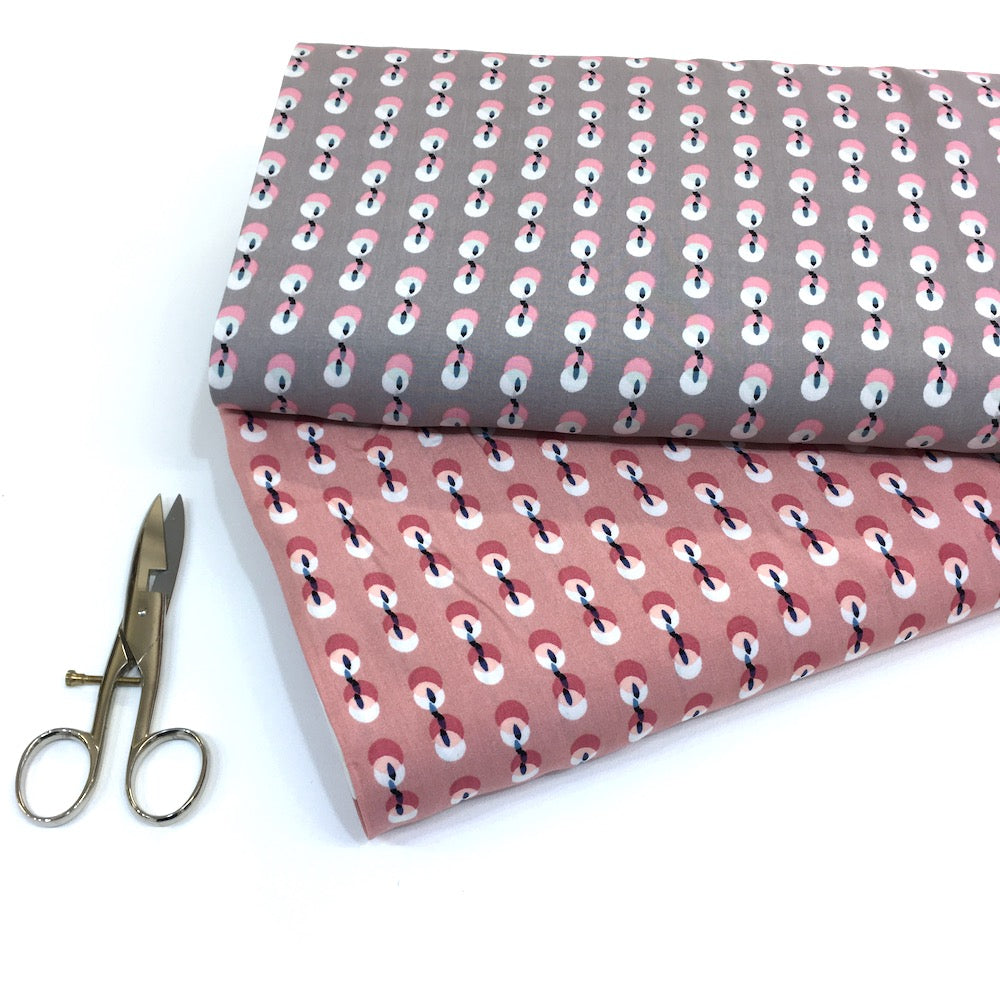 Button Molecules Radiance Rayon Light Rose - Frumble Fabrics