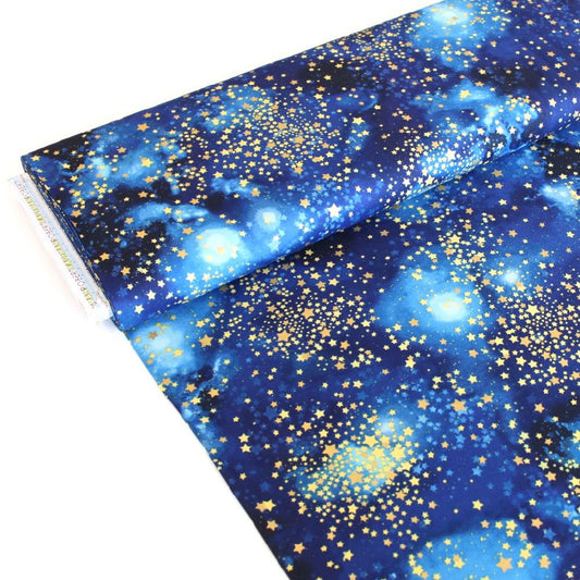 Stargazers Metallic Stars Stratosphere - Frumble Fabrics