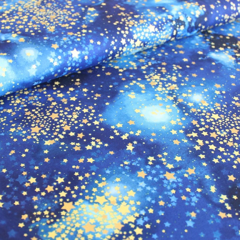 Stargazers Metallic Stars Stratosphere - Frumble Fabrics