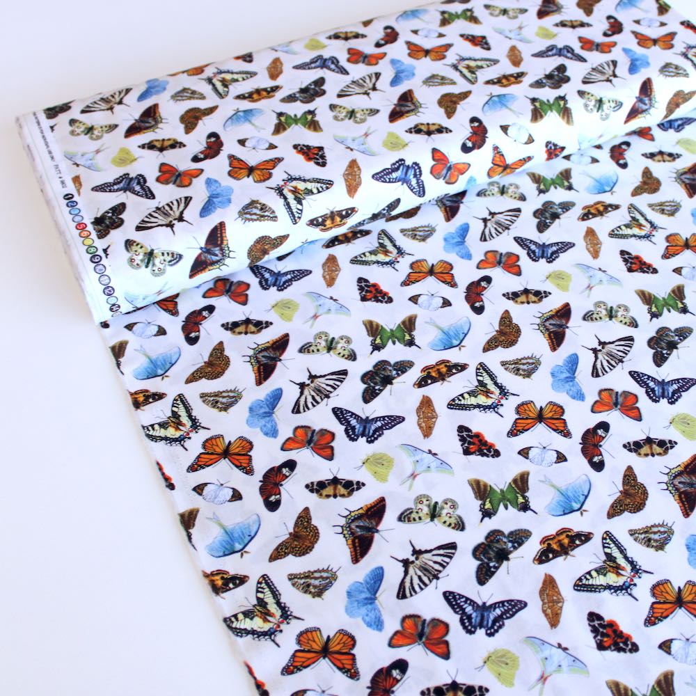 Butterflies and Moths Cream - Frumble Fabrics