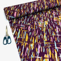 Artistic Shards Rayon Jersey Plum - Frumble Fabrics