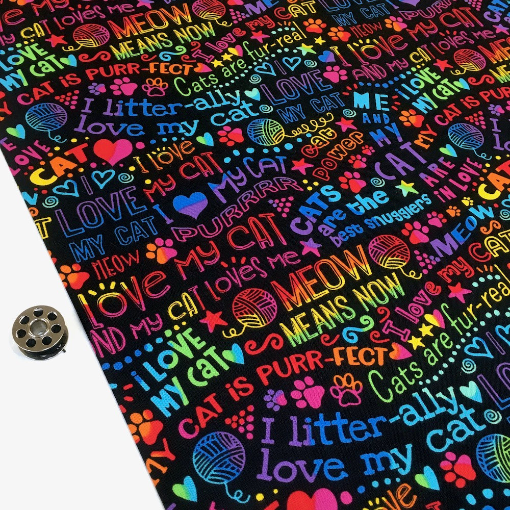 I Love My Cat Rainbow Bright - Frumble Fabrics