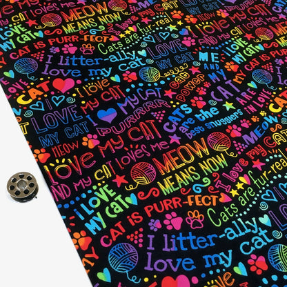 I Love My Cat Rainbow Bright - Frumble Fabrics