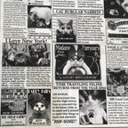 Cat Burglar Newsprint - Frumble Fabrics