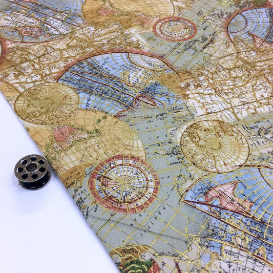 Atlas Globe Natural - Frumble Fabrics