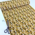Triangle Stamps Double Gauze Mustard - Frumble Fabrics