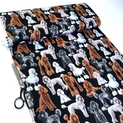 Poodles Black - Frumble Fabrics