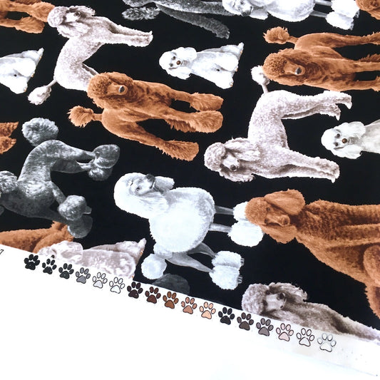 Poodles Black - Frumble Fabrics