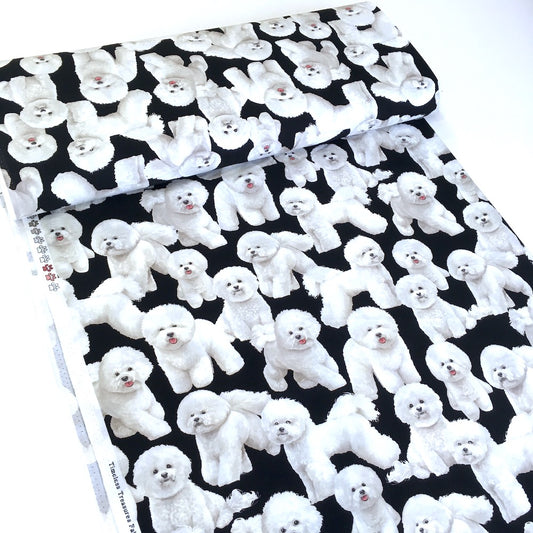 Bichon Frise Black - Frumble Fabrics