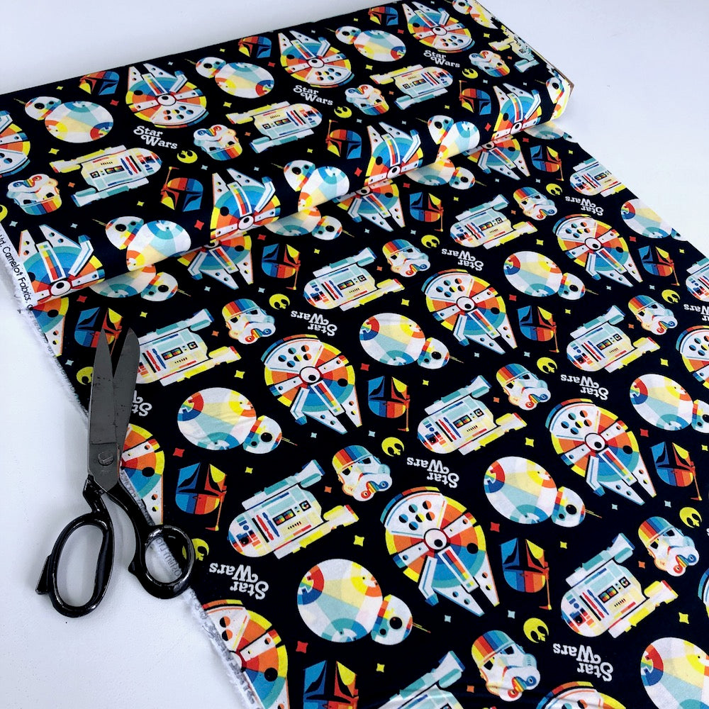 Remnant of Star Wars Retro Throwback Rainbow Navy (66cm)