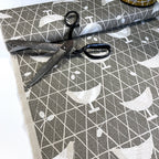 Cotton/Linen Canvas Hummingbird Chickens Coop Grey