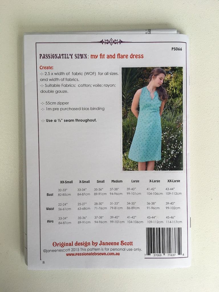 My Fit and Flare Dress - Passionately Sewn Patterns - Frumble Fabrics