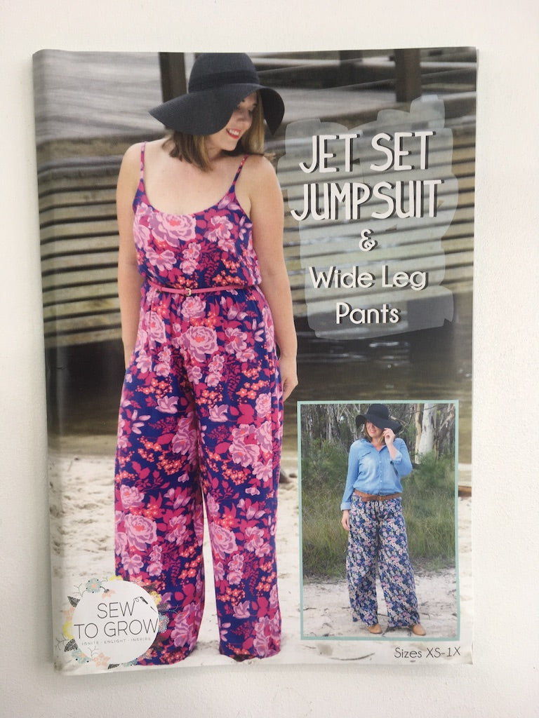 Jet Set Jumpsuit & Wide Leg Pants - Sew To Grow Sewing Pattern - Frumble Fabrics