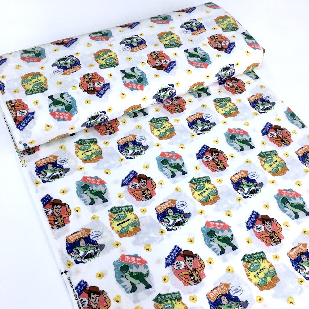 Toy Story 4 Character Badges Multi - Frumble Fabrics