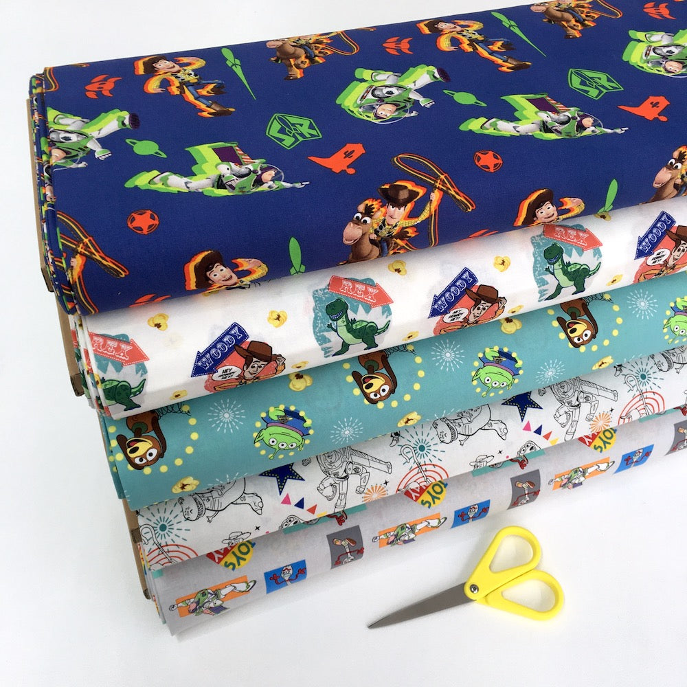 Toy Story 4 Character Toss Cream - Frumble Fabrics