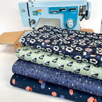 Cloud 9 Organic Cotton Sateen - Sweet Nothing - Deco Flowers (Per Metre)