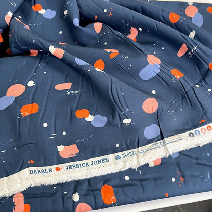 Cloud 9 Rayon Fabric - Rayon 2020 - Dabble Navy