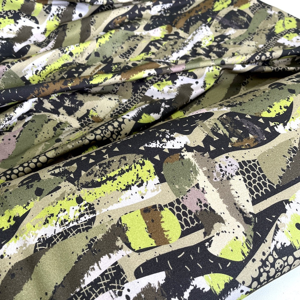 Camouflage Mountains  - GOTS Organic Soft Sweat - Green