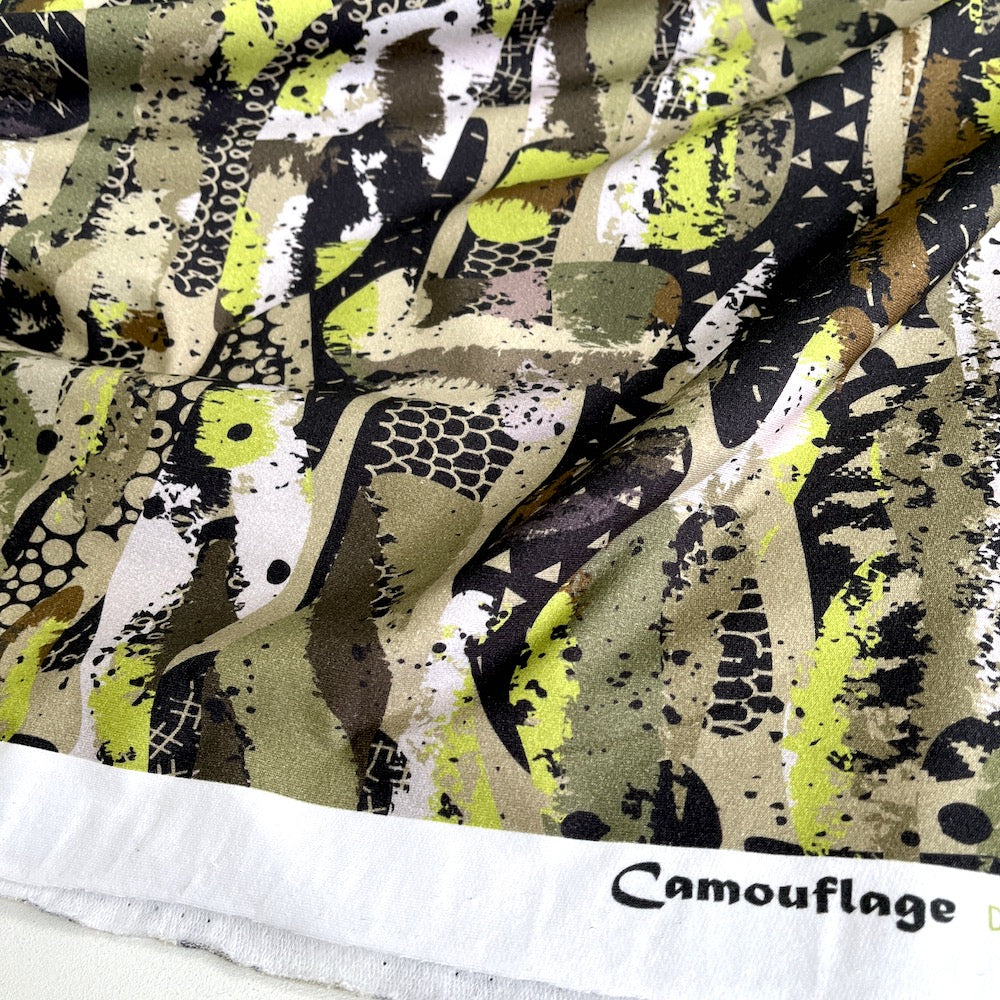Camouflage Mountains  - GOTS Organic Soft Sweat - Green
