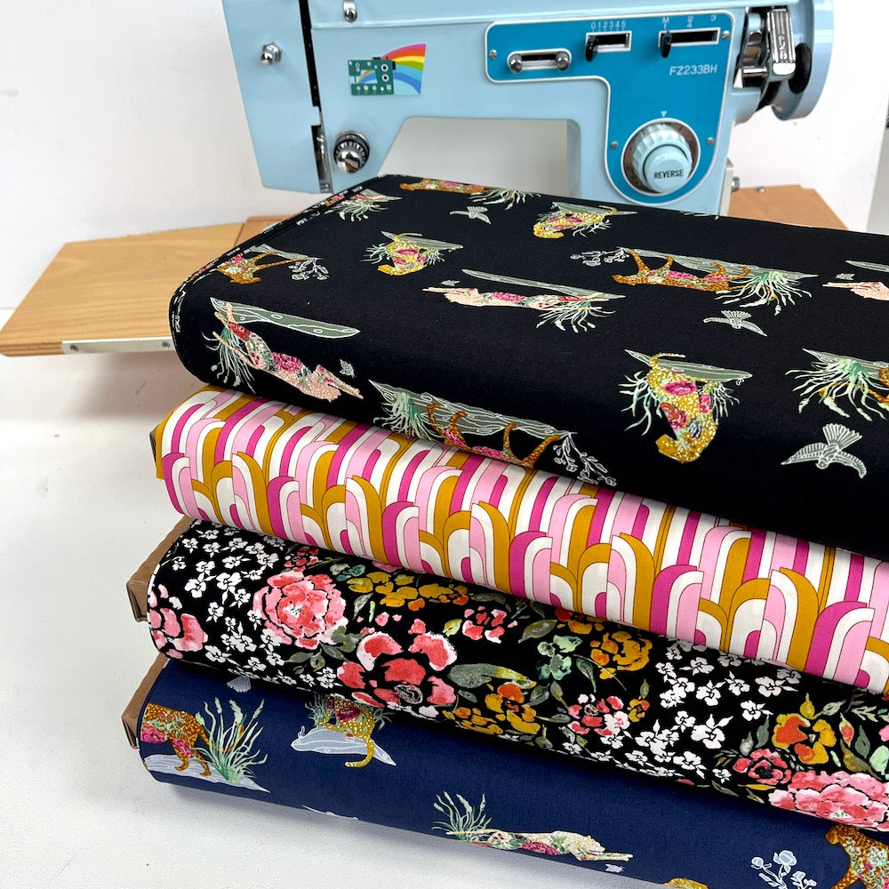 Art Gallery Fabrics - Eve - Untamed Nature Wild Black (Per Metre)